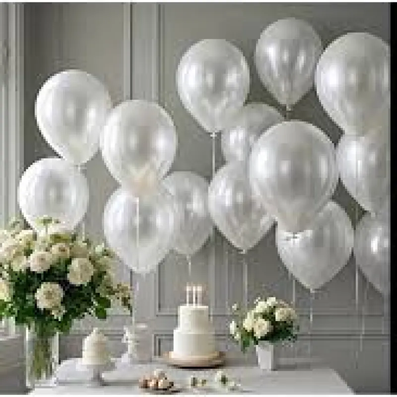 BALON LATEKS METALİK 100LÜ PAKET BEYAZ